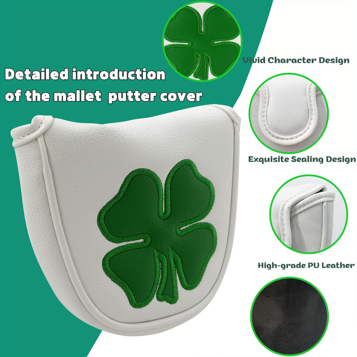 1pc Putter Head Cover, 'Clover - Golf Equipment Nearby ulasan dan harga